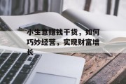 小生意赚钱干货,如何巧妙经营,实现财富增长 小生意赚钱干货,如何巧妙经营,实现财富增长