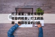 打工虽累,但也有赚取收益的机会,打工的乐趣,赚取收益的过程 打工虽累,但也有赚取收益的机会,打工的乐趣,赚取收益的过程