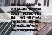 国外网站风格解析，设计美学与用户体验的完美融合，探索国外网站设计，美学与用户体验的和谐之境，国外网站设计美学与用户体验，和谐之境的探索解析