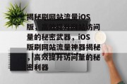 揭秘刷网站流量iOS版，高效提升网站访问量的秘密武器，iOS版刷网站流量神器揭秘，高效提升访问量的秘密利器