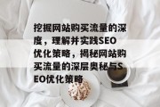 挖掘网站购买流量的深度，理解并实践SEO优化策略，揭秘网站购买流量的深层奥秘与SEO优化策略