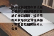 娱乐圈新闻发布会流程全解析，揭秘明星们背后的精彩瞬间，娱乐圈新闻发布会全流程揭秘，明星幕后精彩瞬间大公开