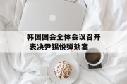 韩国国会全体会议召开 表决尹锡悦弹劾案