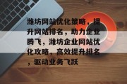 潍坊网站优化策略，提升网站排名，助力企业腾飞，潍坊企业网站优化攻略，高效提升排名，驱动业务飞跃
