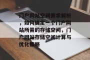 门户网站空间需求解析，如何确定一个门户网站所需的存储空间，门户网站存储空间计算与优化策略