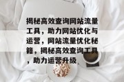 揭秘高效查询网站流量工具，助力网站优化与运营，网站流量优化秘籍，揭秘高效查询工具，助力运营升级