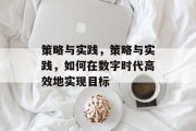 策略与实践，策略与实践，如何在数字时代高效地实现目标