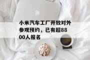 小米汽车工厂开放对外参观预约,已有超8800人报名 小米汽车工厂开放对外参观预约,已有超8800人报名