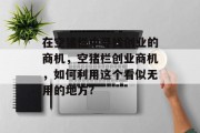 在空猪栏中寻找创业的商机,空猪栏创业商机,如何利用这个看似无用的地方? 在空猪栏中寻找创业的商机,空猪栏创业商机,如何利用这个看似无用的地方?