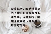深度解析,网站流量突然下降的可能原因及解决策略,深度解析,网站流量突然下降的原因与应对策略 深度解析,网站流量突然下降的可能原因及解决策略,深度解析,网站流量突然下降的原因与应对策略