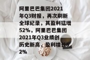 阿里巴巴集团2021年Q3财报,再次刷新全球纪录,其盈利猛增52%,阿里巴巴集团2021年Q3业绩创历史新高,盈利增长52% 阿里巴巴集团2021年Q3财报,再次刷新全球纪录,其盈利猛增52%,阿里巴巴集团2021年Q3业绩创历史新高,盈利增长52%