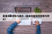 直播流量感知力提升（直播流量如何获取与转化）