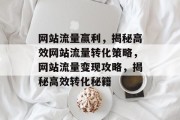 网站流量赢利，揭秘高效网站流量转化策略，网站流量变现攻略，揭秘高效转化秘籍