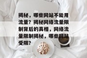 揭秘，哪些网站不能用流量？揭秘网络流量限制背后的真相，网络流量限制揭秘，哪些网站受限？