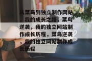 从菜鸟到独立制作网站，我的成长之路，菜鸟逆袭，我的独立网站制作成长历程，菜鸟逆袭，我的独立网站制作成长历程