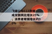 飞猪公布618数据：成交额同比增长25%，消费者规模增长约30%