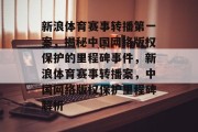 新浪体育赛事转播第一案，揭秘中国网络版权保护的里程碑事件，新浪体育赛事转播案，中国网络版权保护里程碑解析