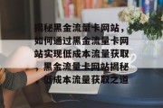 揭秘黑金流量卡网站，如何通过黑金流量卡网站实现低成本流量获取，黑金流量卡网站揭秘，低成本流量获取之道