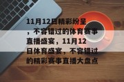 11月12日精彩纷呈，不容错过的体育赛事直播盛宴，11月12日体育盛宴，不容错过的精彩赛事直播大盘点