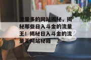流量多的网站揭秘，揭秘那些日入斗金的流量王！揭秘日入斗金的流量王网站秘籍