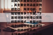 港口贸易作为一个全球范围内的重要经济活动,其主要业务涵盖货物进出口、海洋运输、仓储管理等多个方面。下面将详细分析港口贸易的盈利模式,并探讨在这个过程中可能会遇到的一些挑战和机遇。,全球港口贸易,盈利模式解析及挑战机遇探究 港口贸易作为一个全球范围内的重要经济活动,其主要业务涵盖货物进出口、海洋运输、仓储管理等多个方面。下面将详细分析港口贸易的盈利模式,并探讨在这个过程中可能会遇到的一些挑战和机遇。,全球港口贸易,盈利模式解析及挑战机遇探究