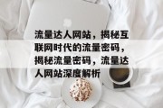 流量达人网站，揭秘互联网时代的流量密码，揭秘流量密码，流量达人网站深度解析