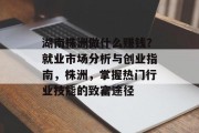 湖南株洲做什么赚钱?就业市场分析与创业指南,株洲,掌握热门行业技能的致富途径 湖南株洲做什么赚钱?就业市场分析与创业指南,株洲,掌握热门行业技能的致富途径