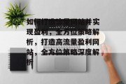 如何打造流量网站并实现盈利，全方位策略解析，打造高流量盈利网站，全方位策略深度解析