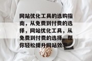 网站优化工具的选购指南，从免费到付费的选择，网站优化工具，从免费到付费的选择，帮你轻松提升网站效率