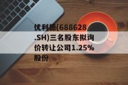 优利德(688628.SH)三名股东拟询价转让公司1.25%股份 优利德(688628.SH)三名股东拟询价转让公司1.25%股份