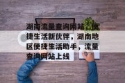 湖南流量查询网站，便捷生活新伙伴，湖南地区便捷生活助手，流量查询网站上线
