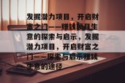 发掘潜力项目，开启财富之门——赚钱项目生意的探索与启示，发掘潜力项目，开启财富之门——探索与启示赚钱生意的途径