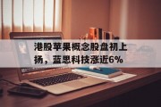 港股苹果概念股盘初上扬，蓝思科技涨近6%