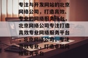 专注与开发网站的北京网络公司，打造高效、专业的网络服务平台，北京网络公司专注打造高效专业网络服务平台，北京网络公司，专注高效专业，打造卓越网络服务平台