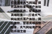 打造简单大气网站，提升品牌形象与用户体验，简约风尚，塑造品牌高端形象——打造大气网站提升用户体验，简约极致，塑造高端品牌形象，大气网站用户体验升级之道