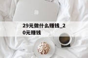 29元做什么赚钱_20元赚钱 29元做什么赚钱_20元赚钱