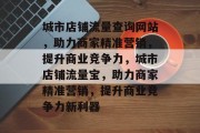 城市店铺流量查询网站，助力商家精准营销，提升商业竞争力，城市店铺流量宝，助力商家精准营销，提升商业竞争力新利器