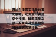 网站引流真实流量的五大策略，让流量不再是空中楼阁，破解流量之谜，五大实战策略助你网站真实流量增长