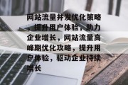 网站流量并发优化策略，提升用户体验，助力企业增长，网站流量高峰期优化攻略，提升用户体验，驱动企业持续增长