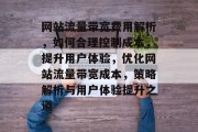 网站流量带宽费用解析，如何合理控制成本，提升用户体验，优化网站流量带宽成本，策略解析与用户体验提升之道
