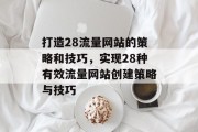 打造28流量网站的策略和技巧，实现28种有效流量网站创建策略与技巧