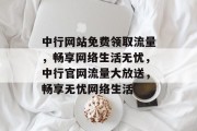 中行网站免费领取流量，畅享网络生活无忧，中行官网流量大放送，畅享无忧网络生活