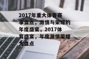2017年重大体育赛事盘点，激情与荣耀的年度盛宴，2017体育盛宴，年度激情荣耀大盘点
