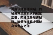 流量代理直冲网站，揭秘高效流量引入的秘密武器，网站流量加速秘籍，流量代理直冲揭秘高效引入之道