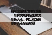 精准流量助力网站发展，如何实现网站准确流量最大化，网站精准流量最大化策略解析