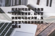 超市如何选择一个有潜力的商业项目,超市营销策略与选址决策,发掘有潜力商业项目的关键因素 超市如何选择一个有潜力的商业项目,超市营销策略与选址决策,发掘有潜力商业项目的关键因素