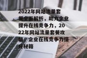 2022年网站流量套餐全面解析，助力企业提升在线竞争力，2022年网站流量套餐攻略，企业在线竞争力提升秘籍