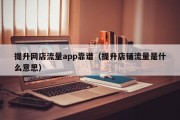 提升网店流量app靠谱（提升店铺流量是什么意思）