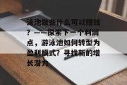泳池做些什么可以赚钱?——探索下一个利润点,游泳池如何转型为盈利模式?寻找新的增长潜力 泳池做些什么可以赚钱?——探索下一个利润点,游泳池如何转型为盈利模式?寻找新的增长潜力