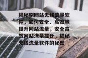 揭秘刷网站无线流量软件，如何安全、高效地提升网站流量，安全高效网站流量提升，揭秘无线流量软件的秘密